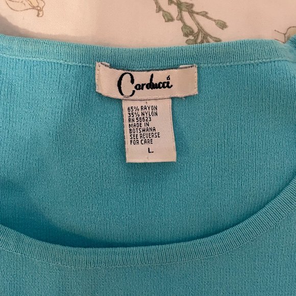 80s Carducci neon blue belt buckle shirt - Picture 10 of 13